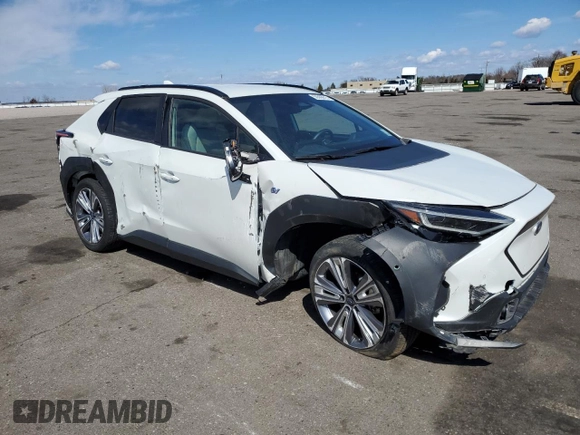 2023 Subaru Solterra Limited with VIN JTMABABA0PA004807, listed as a Copart auction lot 50586815 with 10,879 mi miles and Salvage Title. Bid and sale history available at DreamBid. Image 4.