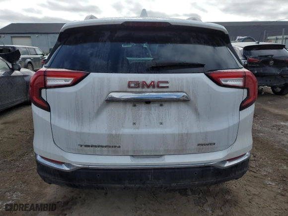 2022 GMC Terrain SLT with VIN 3GKALVEV6NL158726, listed as a Copart auction lot 43691015 with 14,210 mi miles and Salvage Title. Bid and sale history available at carsss.com. Image 6.
