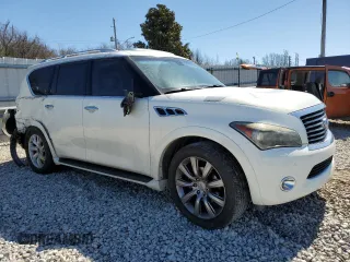 2012 Infiniti QX56 7-passenger with VIN JN8AZ2NE5C9017052, listed as a Copart auction lot 48788315 with 161,824 mi miles and Salvage Title. Bid and sale history available at carsss.com. Image 4.