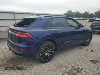 2019 Audi Q8 Premium Plus with VIN WA1EVAF16KD020627, listed as a Copart auction lot 59046315 with 43,305 mi miles and Salvage title. Bid and sale history available at DreamBid. Image 3.