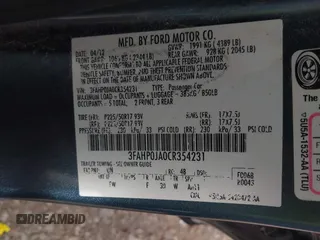2012 Ford Fusion SEL with VIN 3FAHP0JA0CR354231, listed as a IAAI auction lot 41837055 with 130,745 mi miles and . Bid and sale history available at carsss.com. Image 9.
