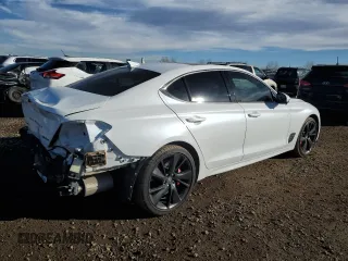 2023 Genesis G70 3.3T with VIN KMTG54TE5PU121061, listed as a Copart auction lot 78875054 with 37,639 mi miles and Salvage Title. Bid and sale history available at DreamBid. Image 3.