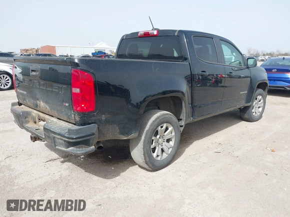 2021 Chevrolet Colorado 2WD LT with VIN 1GCGSCEN4M1141667, listed as a IAAI auction lot 41712760 with 105,905 mi miles. Bid and sale history available at carsss.com. Image 4.