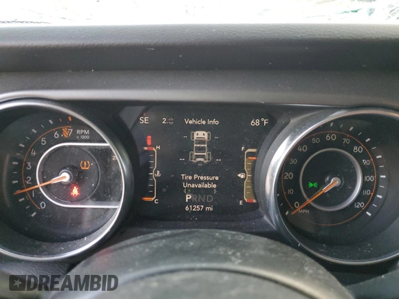 2021 Jeep Wrangler Willys with VIN 1C4HJXAGXMW723328, listed as a Copart auction lot 75887894 with 61,257 mi miles and Non repairable. Bid and sale history available at DreamBid. Image 9.