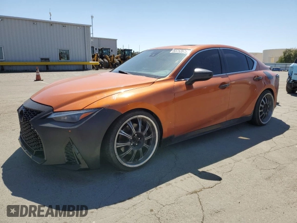 2021 Lexus IS 350 F Sport with VIN JTHGZ1B22M5048535, listed as a Copart auction lot 53753575 with 40,715 mi miles and Salvage title. Bid and sale history available at DreamBid. Image 1.