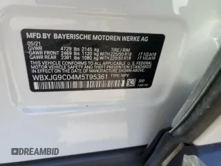 2021 BMW X1 xDrive28i with VIN WBXJG9C04M5T95361, listed as a Copart auction lot 46179513 with 11,427 mi miles. Bid and sale history available at carsss.com. Image 13.