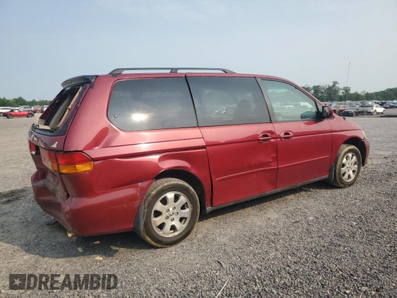2004 Honda Odyssey EX-L with VIN 5FNRL18024B008617, listed as a Copart auction lot 58831435 with Not provided miles and Salvage title. Bid and sale history available at DreamBid. Image 3.