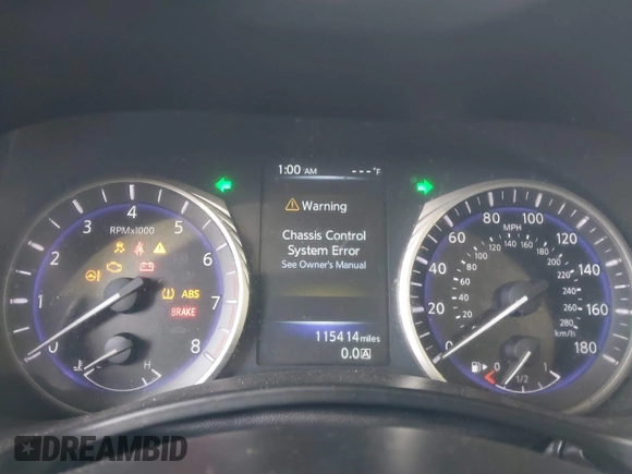 2016 Infiniti Q50 2.0t Premium with VIN JN1CV7AR5GM251834, listed as a IAAI auction lot 41886327 with 115,414 mi miles. Bid and sale history available at carsss.com. Image 7.