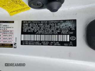 2013 Lexus IS 250 C with VIN JTHFF2C26D2527325, listed as a Copart auction lot 55351065 with Not provided miles and Salvage title. Bid and sale history available at DreamBid. Image 12.