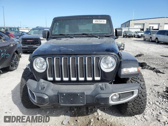 2022 Jeep Wrangler Unlimited Sahara Altitude with VIN 1C4HJXEG9NW191002, listed as a Copart auction lot 58635414 with 21,301 mi miles and Salvage title. Bid and sale history available at DreamBid. Image 5.