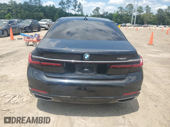 2022 BMW 7 Series 740i with VIN WBA7T2C06NCJ48203, listed as a Copart auction lot 54183325 with Not provided miles and Salvage title. Bid and sale history available at DreamBid. Image 6.