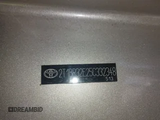 2005 Toyota Corolla CE with VIN 2T1BR32E25C332348, listed as a IAAI auction lot 42090233 with 241,279 mi miles and . Bid and sale history available at DreamBid. Image 9.