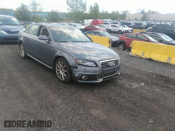 2012 Audi A4 2.0T Premium Plus with VIN WAUFFAFL6CA117707, listed as a IAAI auction lot 39287230 with 122,188 mi miles. Bid and sale history available at carsss.com. Image 1.