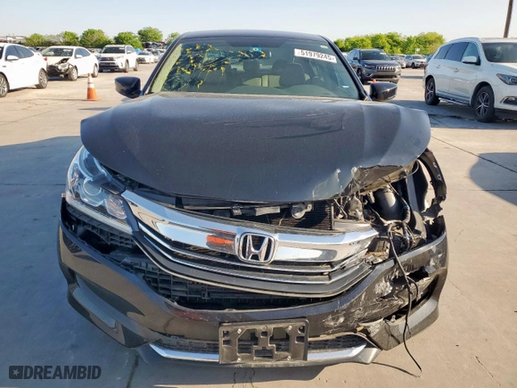 2016 Honda Accord Sedan LX with VIN 1HGCR2F36GA051864, listed as a Copart auction lot 51979245 with 49,680 mi miles and Salvage Title. Bid and sale history available at carsss.com. Image 5.