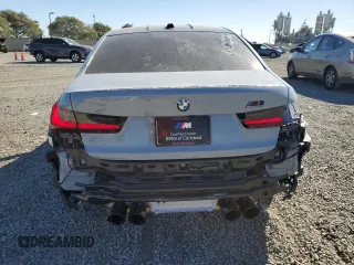 2024 BMW M3 Competition with VIN WBS33AY0XRFT58675, listed as a Copart auction lot 81841404 with 2,144 mi miles and Salvage title. Bid and sale history available at DreamBid. Image 6.