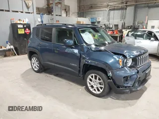 2020 Jeep Renegade Latitude with VIN ZACNJBBBXLPL56884, listed as a IAAI auction lot 39932114 with 27,431 mi miles. Bid and sale history available at carsss.com. Image 1.