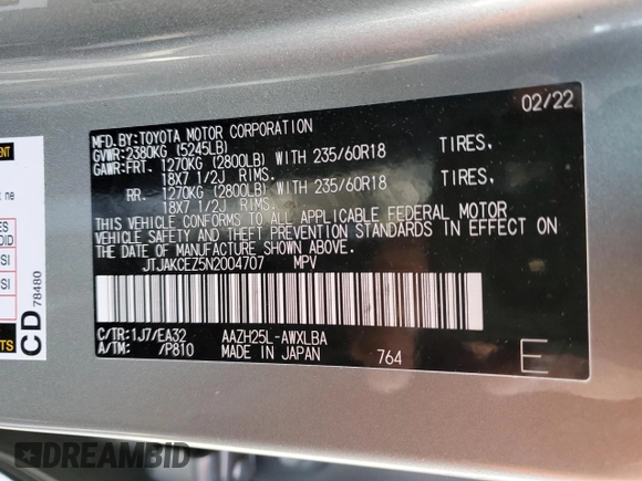 2022 Lexus NX with VIN JTJAKCEZ5N2004707, listed as a Copart auction lot 46451184 with 25,487 mi miles. Bid and sale history available at carsss.com. Image 15.