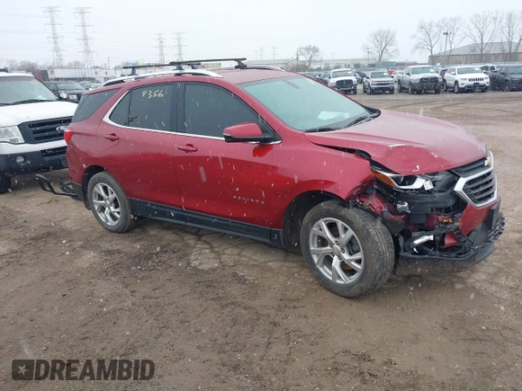 2019 Chevrolet Equinox LT with VIN 2GNAXVEX7K6100147, listed as a IAAI auction lot 41694356 with 105,372 mi miles. Bid and sale history available at carsss.com. Image 1.