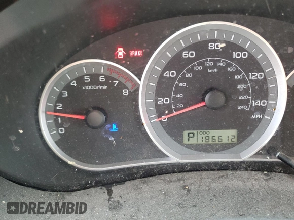 2008 Subaru Impreza Sedan (Natl) i w/Premium Pkg with VIN JF1GE61668H521684, listed as a Copart auction lot 51252005 with 186,612 mi miles and Non Repairable. Bid and sale history available at carsss.com. Image 9.