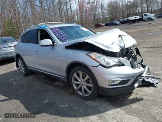 2017 Infiniti QX50 with VIN JN1BJ0RP5HM386637, listed as a IAAI auction lot 41801947 with 93,612 mi miles. Bid and sale history available at carsss.com. Image 1.