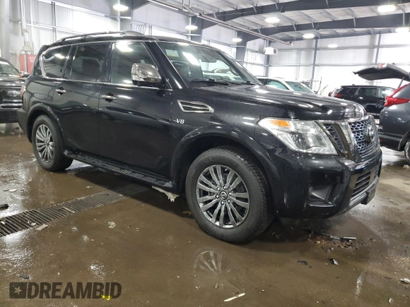 2019 Nissan Armada Platinum with VIN JN8AY2NE8K9755137, listed as a Copart auction lot 46058775 with 93,949 mi miles and Salvage Title. Bid and sale history available at carsss.com. Image 4.