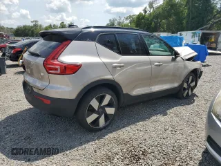 2023 Volvo XC40 Ultimate with VIN YV4ED3UM3P2013538, listed as a Copart auction lot 57995485 with 24,189 mi miles and Salvage title. Bid and sale history available at DreamBid. Image 3.