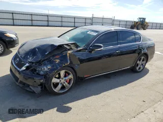 2008 Lexus GS 350 with VIN JTHBE96SX80039745, listed as a Copart auction lot 46442225 with 202,974 mi miles and Salvage Title. Bid and sale history available at carsss.com. Image 1.
