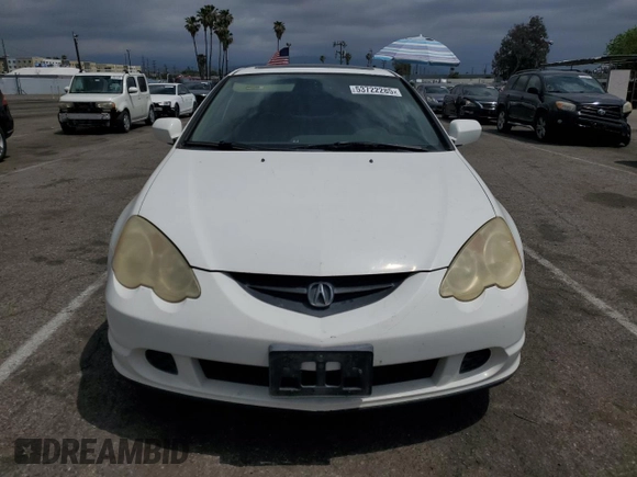 2002 Acura RSX Auto with VIN JH4DC54852C013753, listed as a Copart auction lot 53722285 with 296,540 mi miles and Salvage Title. Bid and sale history available at carsss.com. Image 5.