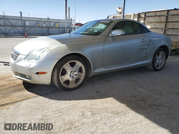 2002 Lexus SC 430 z VIN JTHFN48Y920001694, wystawiony jako Copart lot #48385885 z przebiegiem 105 296 mil mil oraz Szkoda całkowita • Salvage title. Historia ofert i sprzedaży dostępna na DreamBid. Obrazek 1.