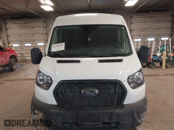 2023 Ford Transit Cargo with VIN 1FTBR1C80PKB95490, listed as a IAAI auction lot 41366493 with 17,450 mi miles and . Bid and sale history available at DreamBid. Image 13.