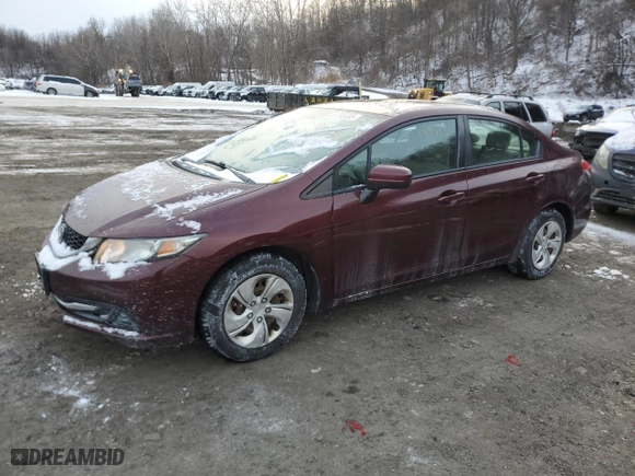 2015 Honda Civic Sedan LX with VIN 19XFB2F54FE218977, listed as a Copart auction lot 89195335 with 184,568 mi miles and Clean Title. Bid and sale history available at carsss.com. Image 1.
