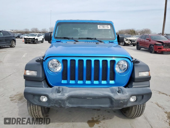 2021 Jeep Wrangler Sport S with VIN 1C4GJXAN0MW790739, listed as a Copart auction lot 47780115 with Not Provided miles and Salvage Title. Bid and sale history available at DreamBid. Image 5.