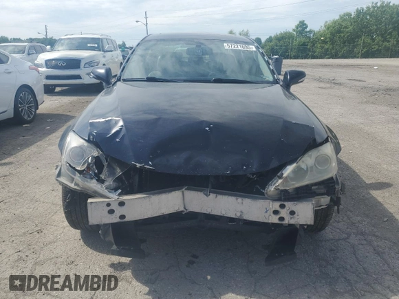 2010 Lexus IS 250 with VIN JTHCF5C21A5041066, listed as a Copart auction lot 57221695 with 256,419 mi miles and Salvage title. Bid and sale history available at DreamBid. Image 5.