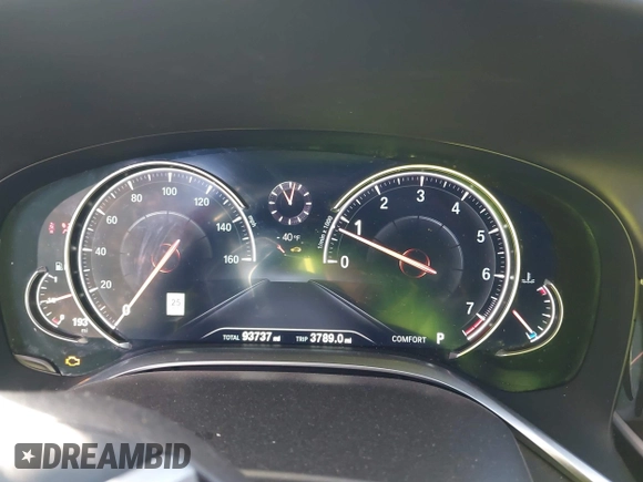 2019 BMW 7 Series 750i xDrive with VIN WBA7F2C52KB240302, listed as a IAAI auction lot 40984933 with 93,737 mi miles and . Bid and sale history available at DreamBid. Image 7.