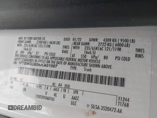 2022 Ford Transit Cargo with VIN 1FTBW3U85NKA01097, listed as a IAAI auction lot 41076643 with 24,786 mi miles and . Bid and sale history available at DreamBid. Image 9.