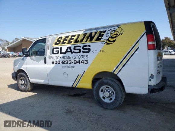 2011 Chevrolet Express Cargo with VIN 1GCWGFBA5B1173914, listed as a Copart auction lot 55336725 with 198,702 mi miles and Clean Title. Bid and sale history available at carsss.com. Image 2.