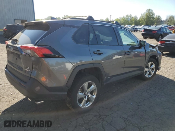 2021 Toyota RAV4 Hybrid LE with VIN 4T3B6RFV1MU042547, listed as a Copart auction lot 53558175 with 77,985 mi miles and Salvage title. Bid and sale history available at DreamBid. Image 3.