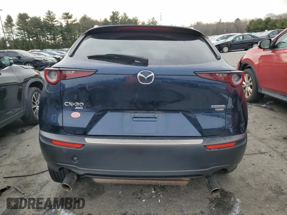 2022 Mazda CX-30 2.5 Turbo with VIN 3MVDMBAY5NM447836, listed as a Copart auction lot 87030384 with 38,008 mi miles and Salvage Title. Bid and sale history available at DreamBid. Image 6.