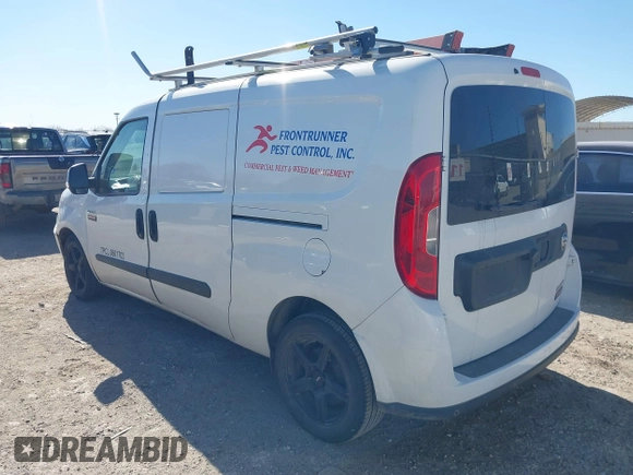 2017 Ram ProMaster City Cargo Van Tradesman SLT with VIN ZFBERFBB7H6D87755, listed as a IAAI auction lot 41678300 with 182,587 mi miles. Bid and sale history available at carsss.com. Image 3.