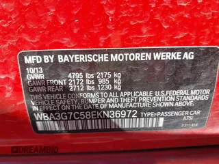 2014 BMW 3 Series 328i xDrive with VIN WBA3G7C58EKN36972, listed as a IAAI auction lot 41854952 with 112,201 mi miles and . Bid and sale history available at carsss.com. Image 9.