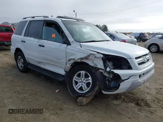 2005 Honda Pilot EX-L z VIN 5FNYF18555B020678, wystawiony jako IAAI lot #41474519 z przebiegiem 250 064 mil mil oraz . Historia ofert i sprzedaży dostępna na DreamBid. Obrazek 1.