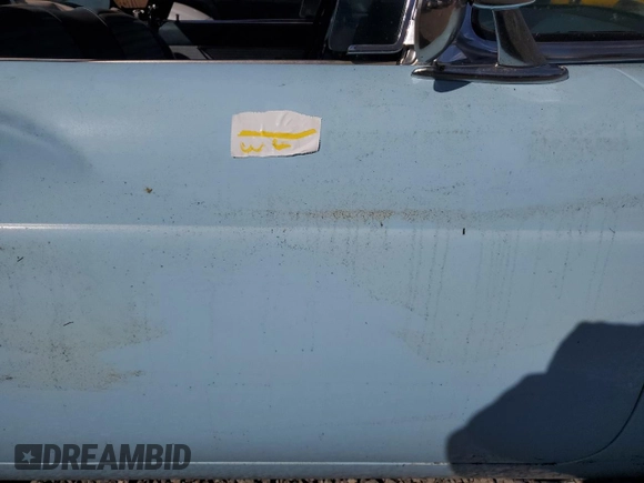 1958 Ford Thunderbird with VIN D7FH157160, listed as a Copart auction lot 80858054 with 16,024 mi miles and Salvage Title. Bid and sale history available at DreamBid. Image 12.