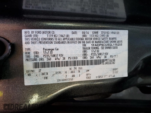 2016 Ford C-Max SEL z VIN 1FADP5CU5GL116205, wystawiony jako Copart lot #53155145 z przebiegiem 114 615 mil mil oraz Szkoda całkowita • Salvage title. Historia ofert i sprzedaży dostępna na DreamBid. Obrazek 14.