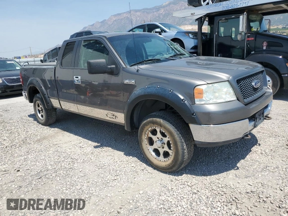 2005 Ford F-150 XLT with VIN 1FTPX14545FA18141, listed as a Copart auction lot 63351605 with 214,597 mi miles and Clean title. Bid and sale history available at DreamBid. Image 4.