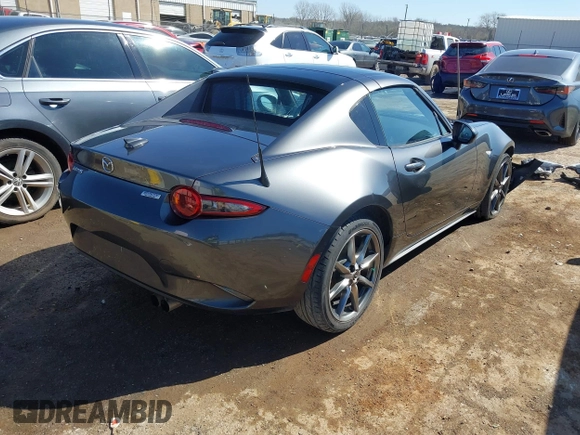 2018 Mazda MX-5 Miata RF Grand Touring with VIN JM1NDAM76J0203600, listed as a IAAI auction lot 41850985 with 89,552 mi miles. Bid and sale history available at carsss.com. Image 4.