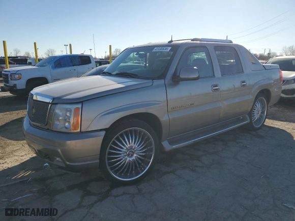 2002 Cadillac Escalade EXT with VIN 3GYEK63NX2G346057, listed as a Copart auction lot 42330535 with 273348 miles and Salvage Title. Bid and sale history available at carsss.com. Image 1.