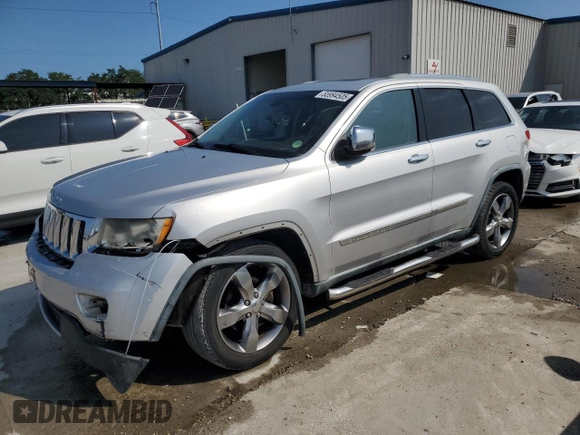 2011 Jeep Grand Cherokee Overland with VIN 1J4RS6GG6BC554856, listed as a Copart auction lot 55994505 with 181,516 mi miles and Salvage title. Bid and sale history available at DreamBid. Image 1.
