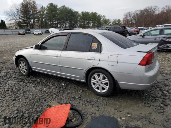 2003 Honda Civic EX with VIN 2HGES25753H588044, listed as a Copart auction lot 49589215 with 231,351 mi miles and Salvage Title. Bid and sale history available at DreamBid. Image 2.