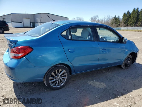 2017 Mitsubishi Mirage G4 SE with VIN ML32F4FJ4HHF07064, listed as a Copart auction lot 53099665 with 77,556 mi miles and Salvage Title. Bid and sale history available at carsss.com. Image 3.
