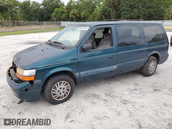 1995 Dodge Caravan Grand SE z VIN 1B4GH44R8SX633988, wystawiony jako Copart lot #65667454 z przebiegiem 121 183 mil mil oraz Czysty tytuł • Clean title. Historia ofert i sprzedaży dostępna na DreamBid. Obrazek 1.